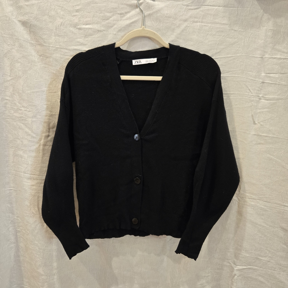 Zara Women's Black Cardigan Sweater